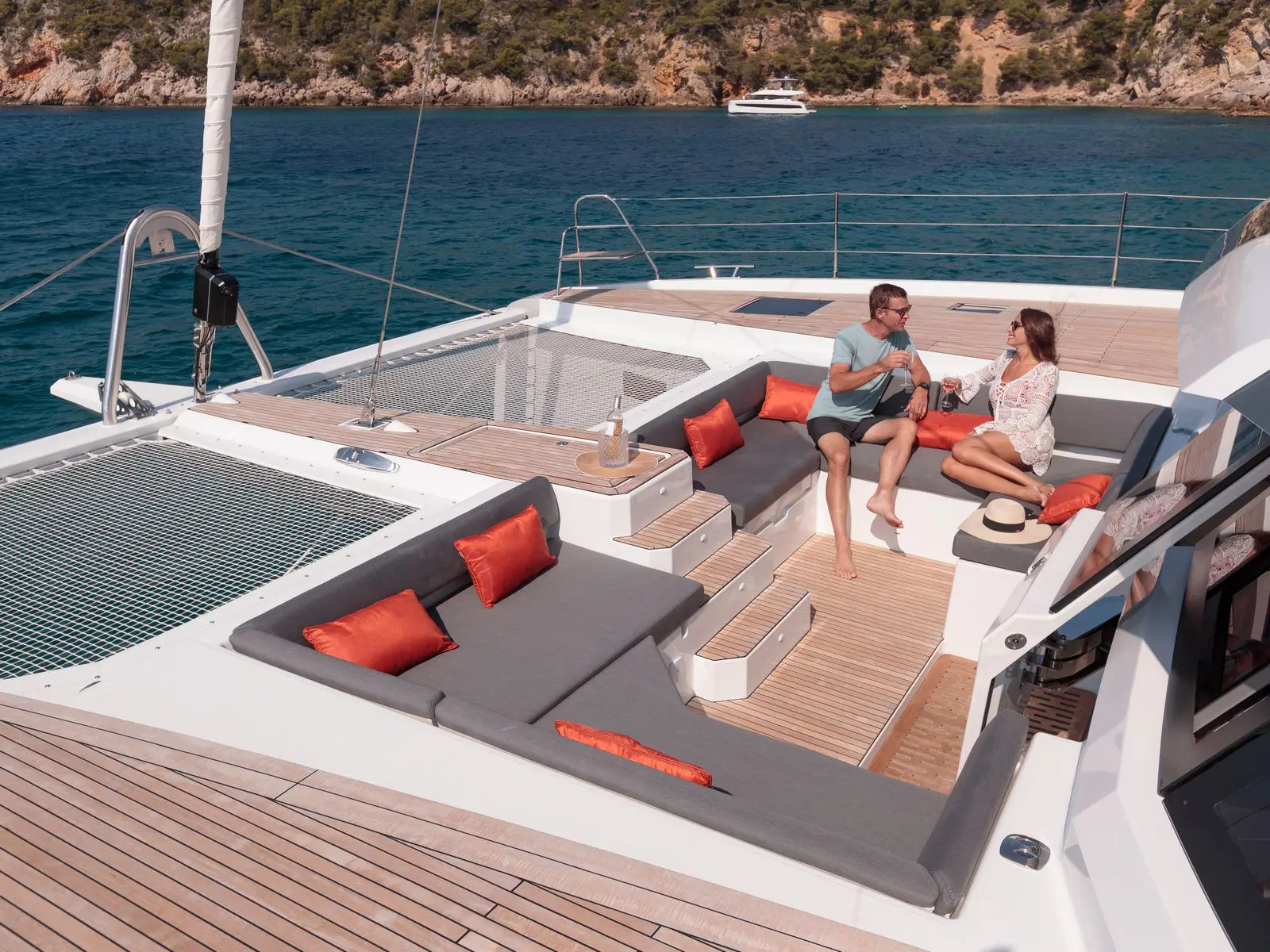 Fountaine Pajot Samana 59 – The forward deck Fountaine Pajot Samana 59 – The forward deck