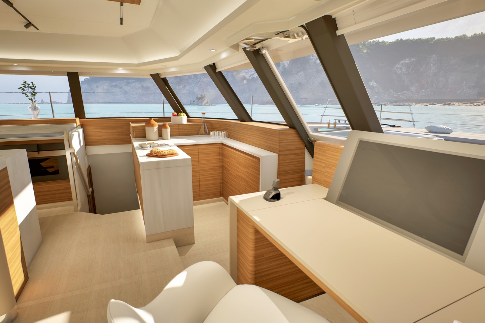 Fountaine Pajot 70 – Saloon and Galley — the art of entertaining 2 Fountaine Pajot 70 – Saloon and Galley — the art of entertaining 2